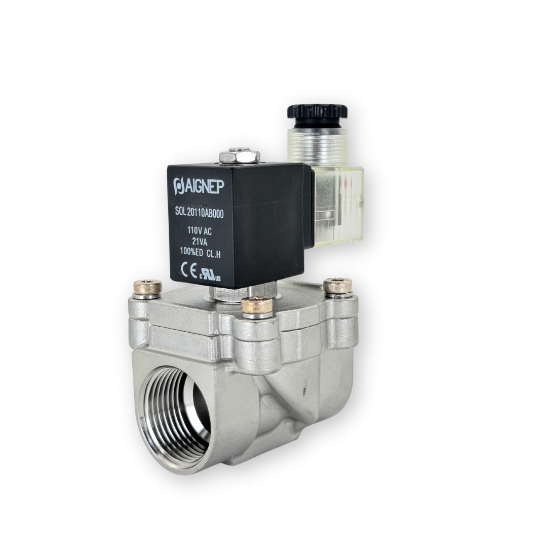 VALVULA SOLENOIDE DE ACERO INOXIDABLE - AIGNEP X3F