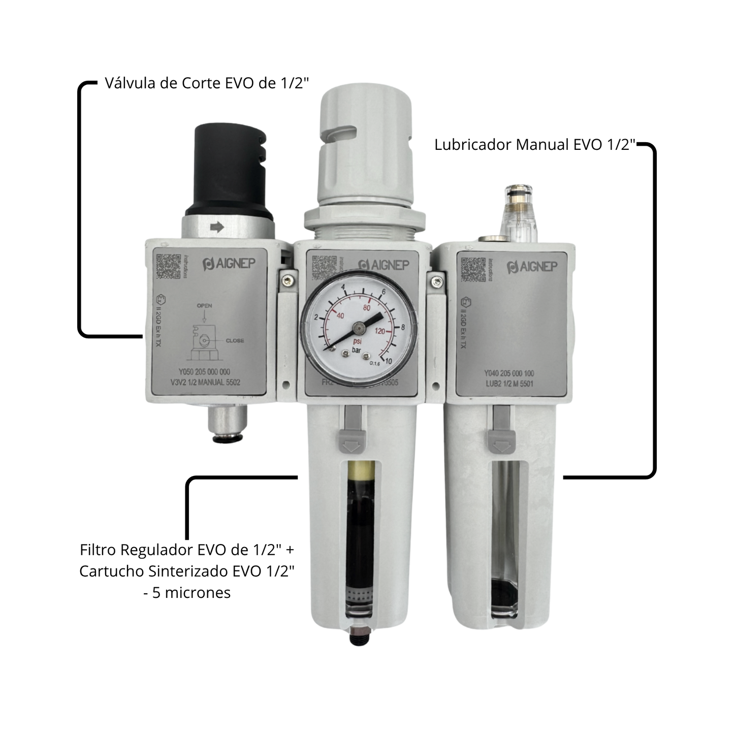 FRL EVO 1/2" MAINTENANCE UNIT