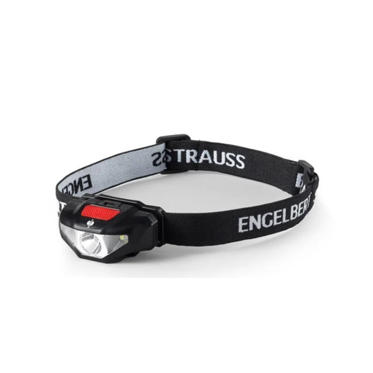 Headlamp LED Strauss con 3 modos de iluminación, protección IPX4 y autonomía hasta 20 horas, uso industrial y outdoor