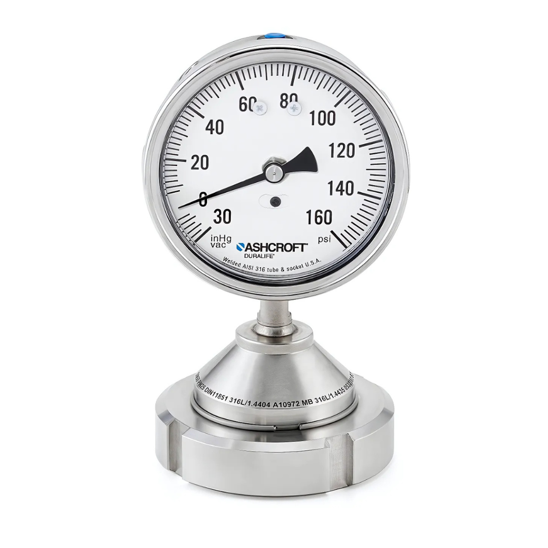 MANÓMETRO DE ACERO INOXIDABLE CONEXIÓN TIPO DIN - ASHCROFT 1033 - DIAL 3.5"