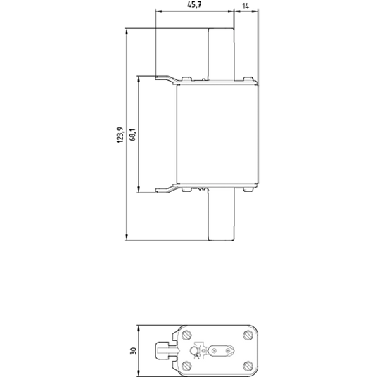 FUSIBLE NH DE CUCHILLAS CENTRADAS SIEMENS - 3NA3032