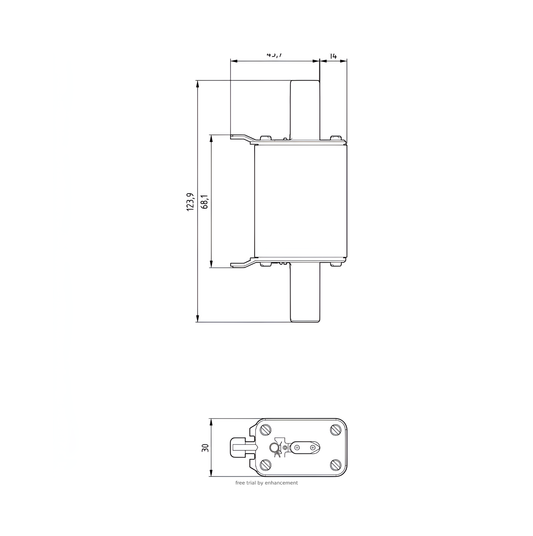 FUSIBLE NH DE CUCHILLAS CENTRADAS SIEMENS - 3NA3032