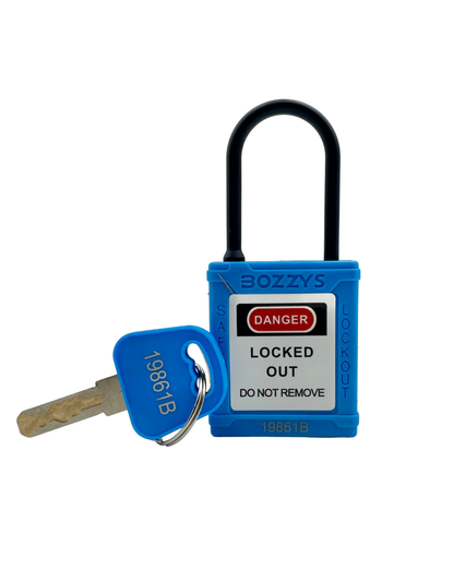 NYLON SAFETY LOCKOUT PADLOCK - 4 MM SHACKLE