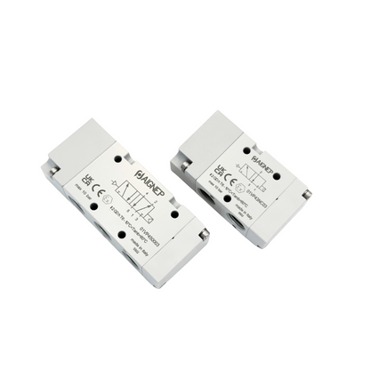 Válvula neumática pilotada NC AIGNEP Serie 01V, conexión G1/4", 3/2 vías, retorno neumático