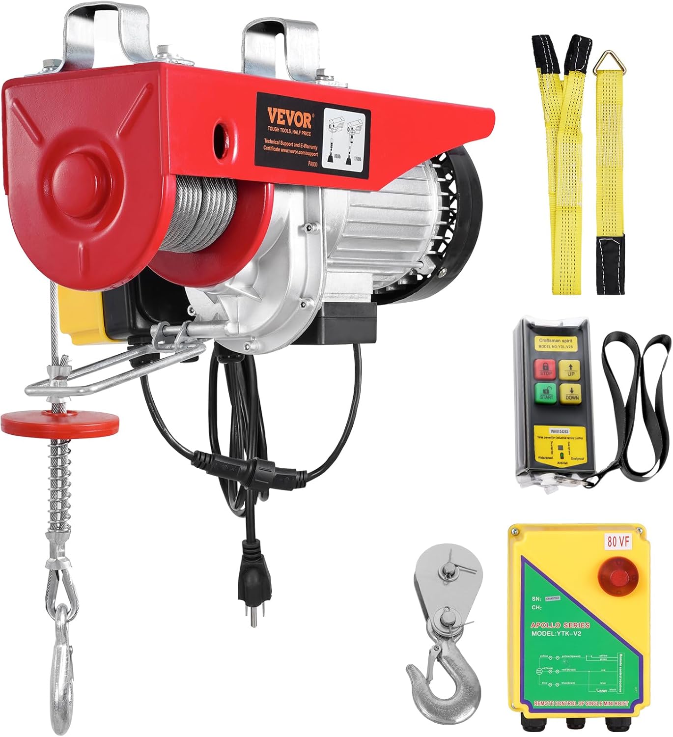POLIPASTO ELÉCTRICO (TECLE) 1760 LBS / 800 KG - VEVOR