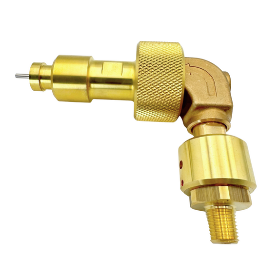 CONECTOR TIPO ANGULO PARA VALVULAS CO2 RPV 1/4''-18 NPT - MÜLLER