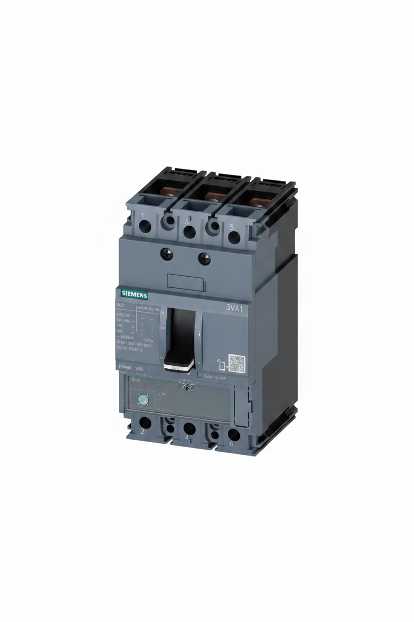 Siemens 3VA1163-5EE32-0AA0 Interruptor Automático de Caja Moldeada SENTRON 63A Marco 160 3 Polos - Vista frontal