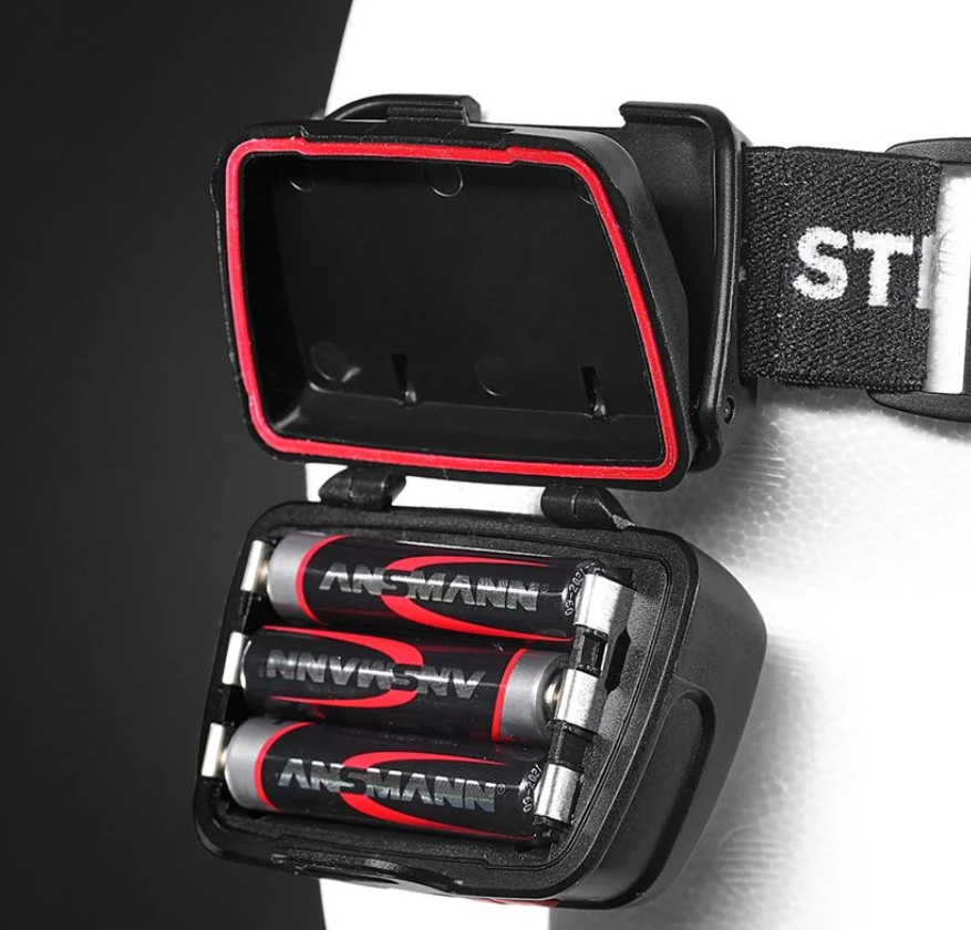 Linterna frontal LED Strauss manos libres, sensor de encendido sin contacto, ideal para minería, construcción y trabajo nocturno