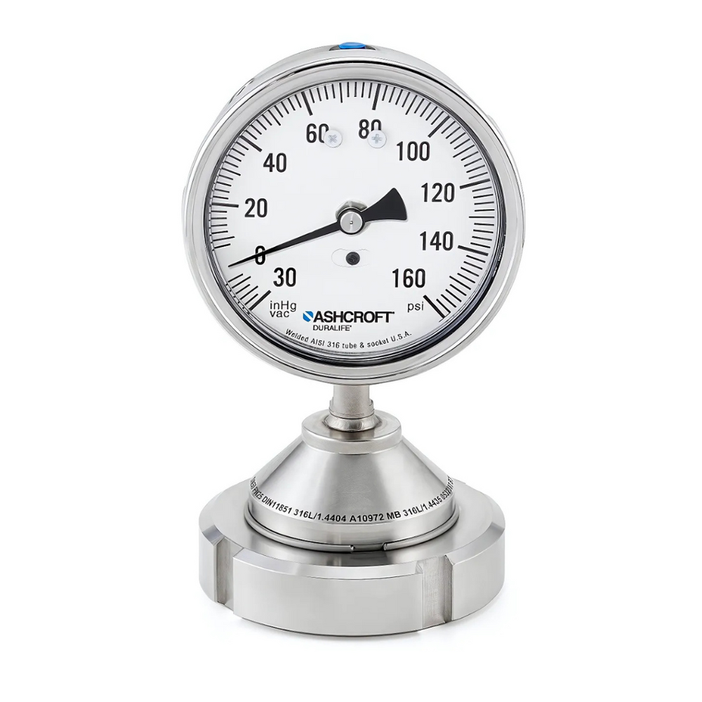 MANÓMETRO DE ACERO INOXIDABLE CONEXIÓN TIPO DIN - ASHCROFT 1033 - DIAL 3.5"