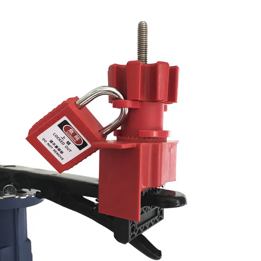 LOCKING DEVICE FOR LEVER VALVES WITH LOCK