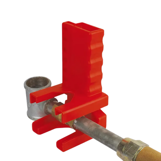 "L" TYPE LOCKING DEVICE WITH REAR GEAR FOR BALL VALVE