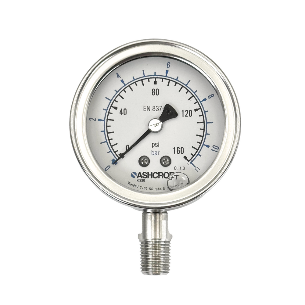 MANOMETRO DE ACERO INOXIDABLE ASHCROFT 1009 - 1/4" NPT