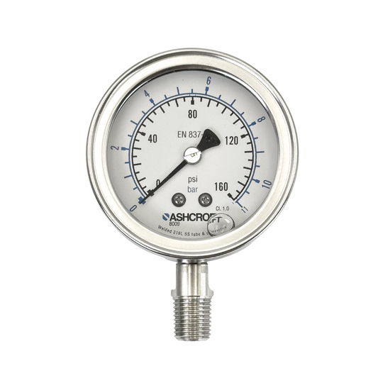 MANOMETRO DE ACERO INOXIDABLE ASHCROFT 1009 - 1/4" NPT