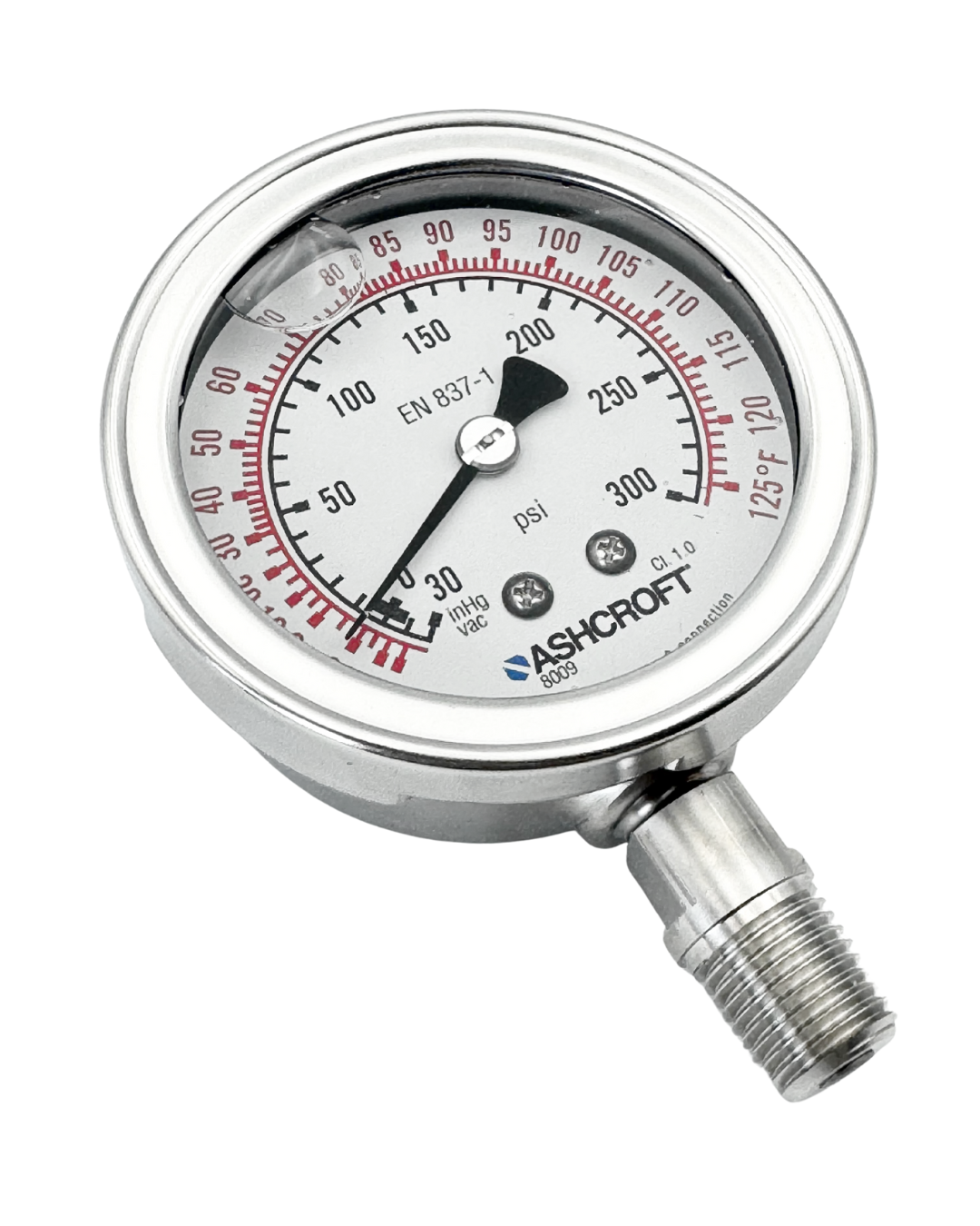 MANOMETRO PARA AMONICO DE ACERO INOXIDABLE 1/4" NPT - ASHCROFT 8009S