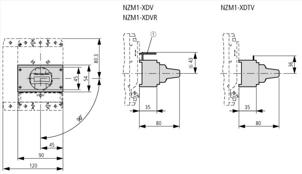 LOCKABLE ROTARY DISCONNECT SWITCH NZM1 SERIES