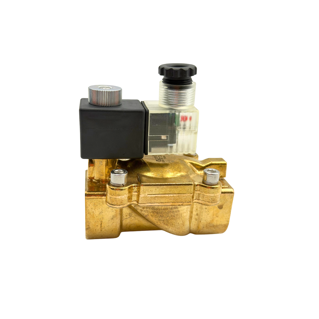 Válvula solenoide servoaccionada conexión 1 accionamiento indirecto con bobina Aignep - Vista lateral