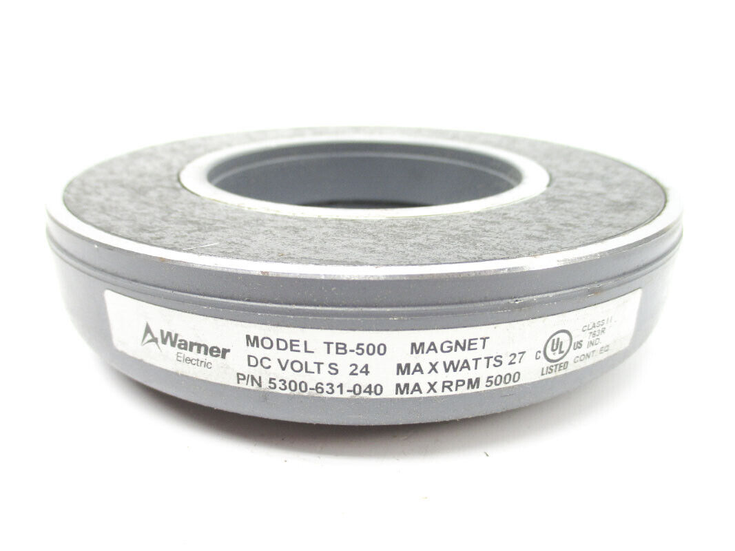 Warner Electric 5300-631-040 Ensamble de Imán Freno de Tensión Serie TB-500 24V DC Inside Mounted - Vista frontal